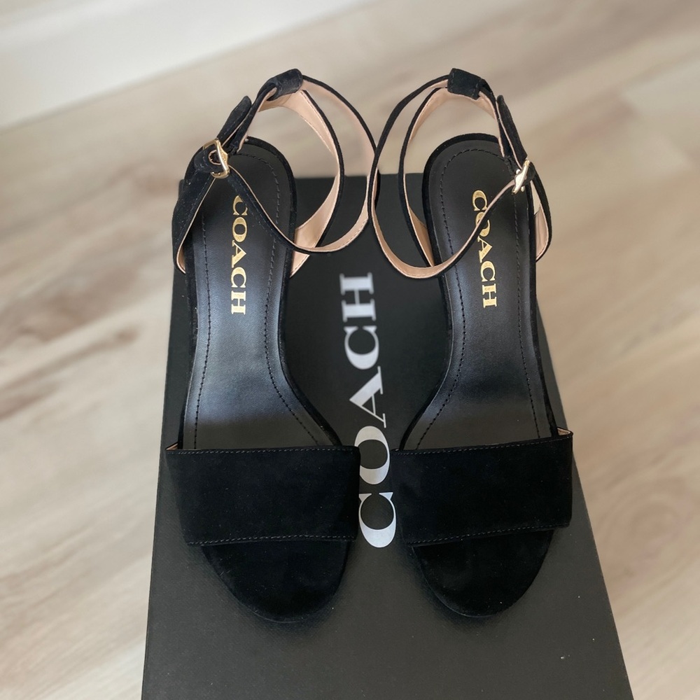 Coach Black Suede Heels - Picture 2 of 5